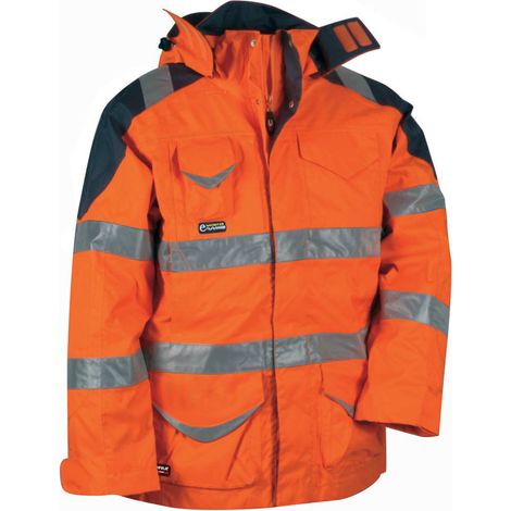 4 in 1 Winter-Warnschutzjacke wind- und wasserdicht bis -49 °C gelb 52
