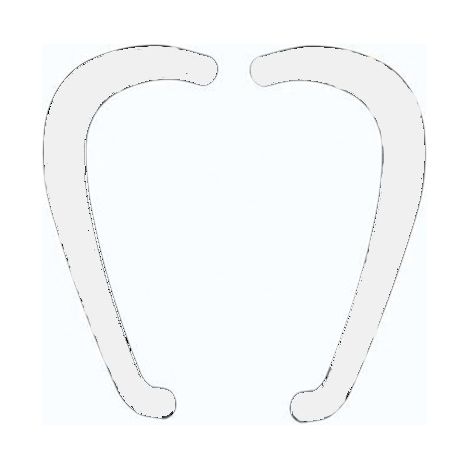 Coppia di maniglie Austral + kit di fissaggio ALMA - Ral 9010 Bianco - 7010-9010