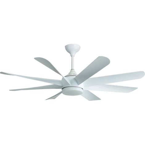 Ventilador de Techo con Luz LED 24w y Motor 45w DC de 8 Aspas Blancas (1/2)