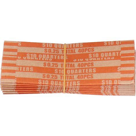 Rouleaux à pièces en papier préformés 300 pcs anti-cassure pour trieuse automatique et remplissage manuel, emballage robuste (1/5)