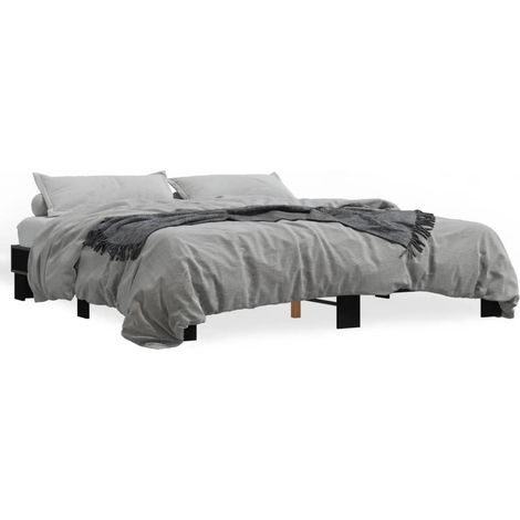 Maison Exclusive - Bettgestell Schwarz 200x200 cm Holzwerkstoff u