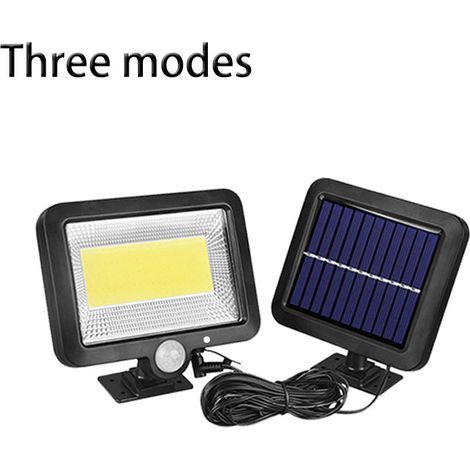 LED solar floodlight – Motion detector – Waterproof – Wide-angle lighting – 5-meter cable (1/5)