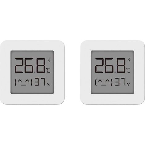Für Xiaomi Mi Hygrometer, digitales Thermometer, professionelles Bluetooth-Thermometer, Heim-Innen-Luftfeuchtigkeits- und Temperaturmessgerät für Raummessung, 2 Stück (1/2)
