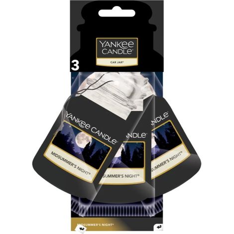 YANKEE CANDLE Bonus Pot de Parfum pour Voiture Nuit d'Été 3x15g