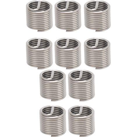 Lot de 10 inserts de réparation filetée en acier, manchon de protection, accessoires de quincaillerie M18 x 21,5D (1/5)