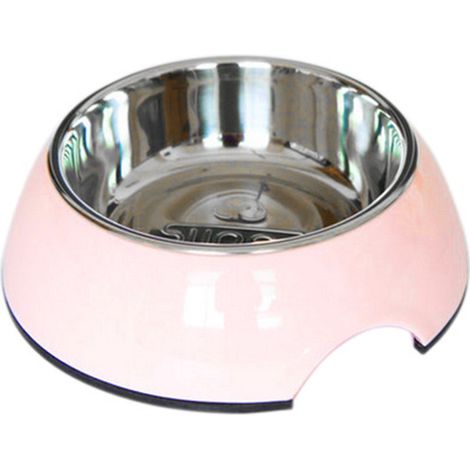 Gamelle, Pour chiens et chats, Gamelle pour chat en acier inoxydable, 200ML - rose (1/5)