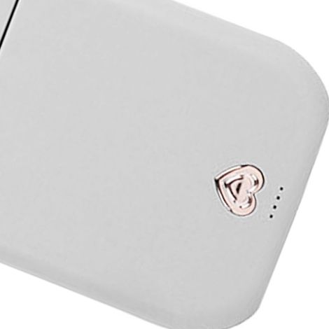 Mini ventilateur pliable créatif, support de téléphone USB mignon, tour de cou, ventilateur de bureau portable, blanc (1/5)