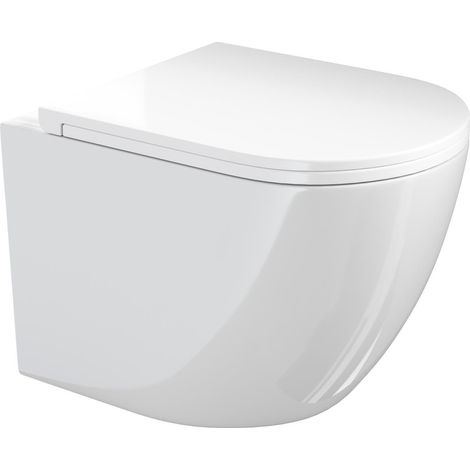 VILSTEIN Hänge WC  Spülrandlos  Tornadospüler Toilette inkl. Sitz mit Softclose  Quickrelease (1/5)