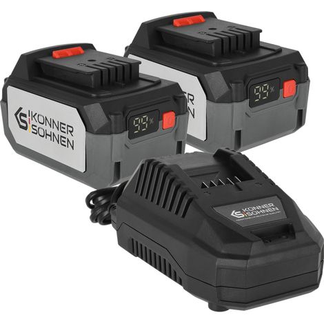 Akku-Dual-Starter-Set Könner & Söhnen KS 20V4-1-DUAL, 2x 20V 4.0 Ah Akkus + Ladegerät (1/5)