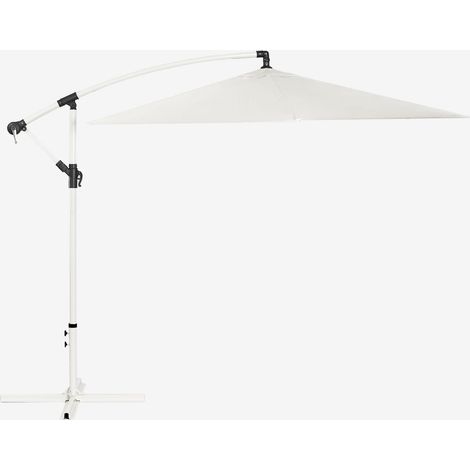SKLUM Gerran Sonnenschirm Ø295 cm aus Stoff und Stahl Gardenia Weiß                                  