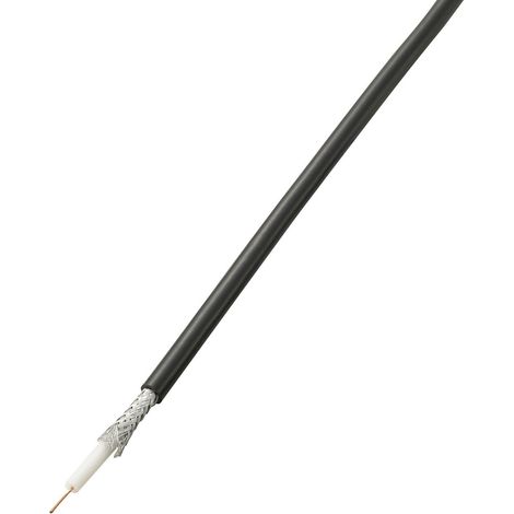 TRU COMPONENTS 1572737 Koaxialkabel Außen-Durchmesser: 5 mm RG58 75 Ω 52 dB Schwarz 25 m