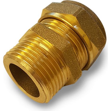 Raccordo dritto a compressione 22 X 3/4" M BATT. PIANA 22 x 3/4" (1/3)
