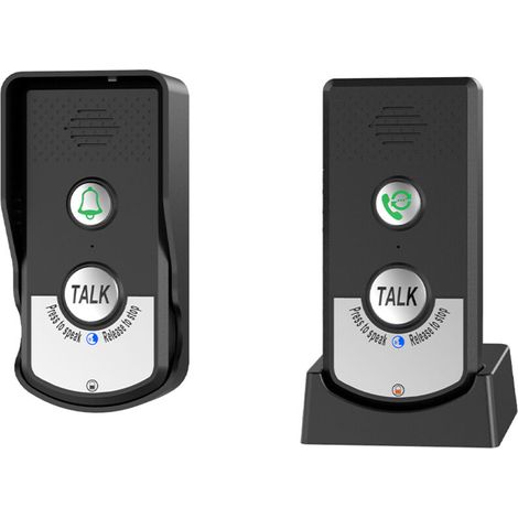 Interphone sans fil rechargeable intelligent pour la maison, communication bidirectionnelle en temps réel, 3 niveaux de volume, longue distance de 1 000 m/3 280 pieds, (1/5)