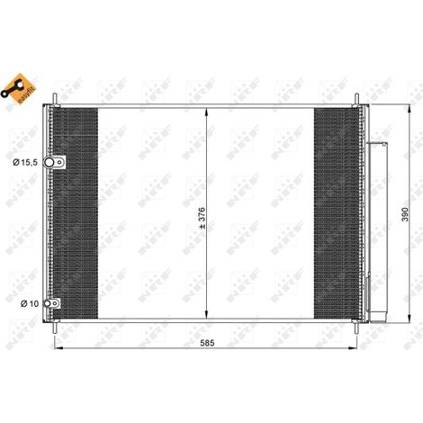 Condenseur, climatisation NRF 35839 TOYOTA 8845002280 8845002300 8845002330