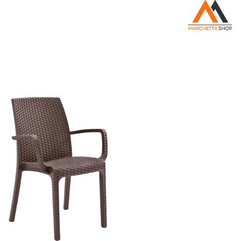 SEDIA IN POLIPROPILENE 'VERONA ARMCHAIR' taupe