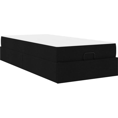 Maison Exclusive - Bettgestell mit Matratze 2 pcs Schwarz Stoff