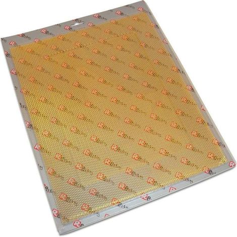 Grille de protection carrosserie aluminium jaune or 350x290mm à découper scooter moto mobylette cyclomoteur