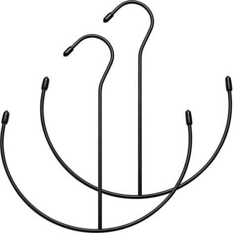 [JAMAIS UTILISÉ]Cintres de ceinture, support de ceinture, lot de 2 organisateurs d'accessoires de placard argentés, support de crochet pour organisateur de placard pour ceinture, cravates, foulards (1/4)