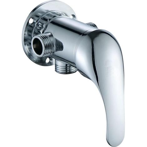Bathroom Shower Mixer Taps, Brass Wall Mounted Shower Faucet, Manual Shower Valve Control Switch, Chrome Bath Faucet for Cold and Hot Water (1/5)