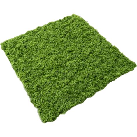 Tapis de mousse artificielle, gazon de mousse Faux plantes vertes Paysage Tapis, mousse de filament vert clair,100 100 cm (1/5)