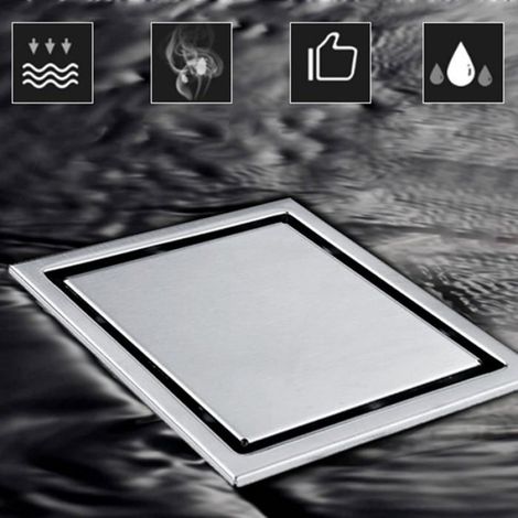 Siphon De Sol - Filtre Carré En Acier Inoxydable 4,3 Pouces - Pour Salle De Bain Cuisine Sous-sol - 1 Pièce (1/5)