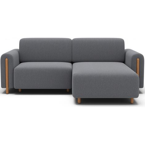 Canapé d'angle convertible ARVESSA gris foncé nid d'abeille – Angle droit (1/5)