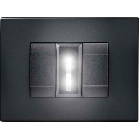 Lampada Di Emergenza A Led Incasso Nero (Finder Cod. 1L1082300002)