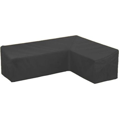 Housse de canapé d'angle de jardin en forme de L pour meubles d'extérieur Housse pour meubles d'extérieur en tissu oxford (noir) - 270x270x90 cm (1/5)