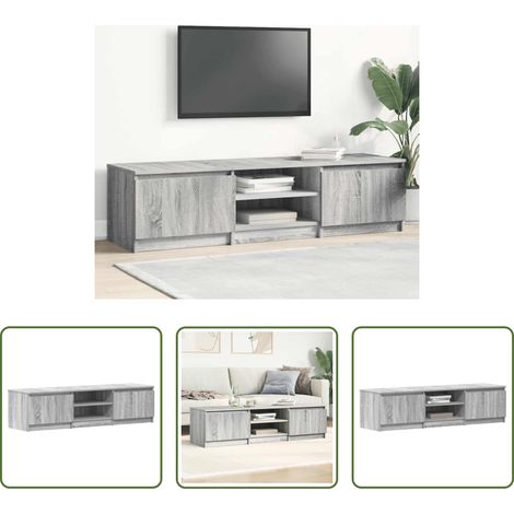 vidaXL Rangement tv - Meuble TV Sonoma gris 140x40x35,5 cm Bois d'ingénierie (1/5)