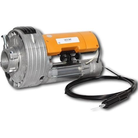 Moteur pour rideau métallique 220V – Supporte jusqu'à 170 kg – Corps en aluminium – Électrofrein intégré pour sécurité – ACM