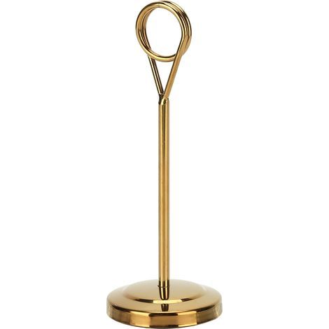 Porte-numéro de table en acier inoxydable, résistant à la décoloration, léger, pour hôtel et restaurant, 15,5 cm, doré (1/5)