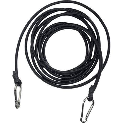 2er Spanngurte mit Karabiner, 8mm, Schwarz, 3M+4M