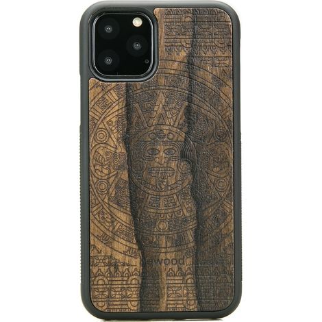 Holzhülle für iPhone 11 Pro AZTEC CALENDAR ZIRICOTE (1/3)