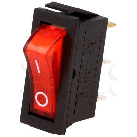 Einpoliger Kippschalter Rot 15A Rsi1013c3rd Light Red 6,3mm Steckverbinder