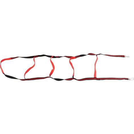 Échelle de corde marine portable 5 marches, échelle de bain avec mousqueton, universelle pour canot pneumatique, kayak, bateau gonflable, rouge (1/5)