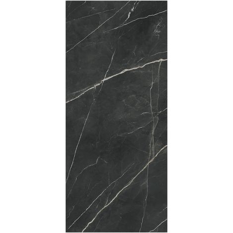 Carrelage effet Marbre Noir Notte 278x120x0,6 cm Brillant Florenza - Mur intérieur (vendu par carton de 3,336 m²) - RO'MA CARRELAGE