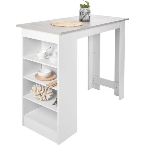Table de Bar, Table Haute de Bar, Table de Cuisine, Table à Manger,basse Durable de bureau d'espace de stockage multiple pour le Restaurant de salon à la maison (1/5)