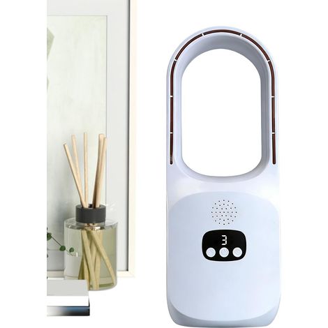 Ventilatore da Tavolo Senza Pale – Raffreddamento a Semiconduttore e Riscaldamento Silenzioso, 3 Velocità – Design Moderno in Plastica ABS – Ideale per Ufficio e Camera da Letto (1/5)