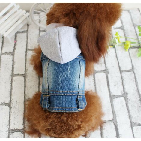 délavé Veste en Jean Jumpsuit Blue Jean Vêtements pour Petit Chien Animal Domestique/ S (1/5)
