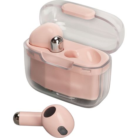 Casque de traduction BT5.3, 144 langues, traducteur vocal instantané, écouteurs pour affaires, voyages et apprentissage, rose (1/5)