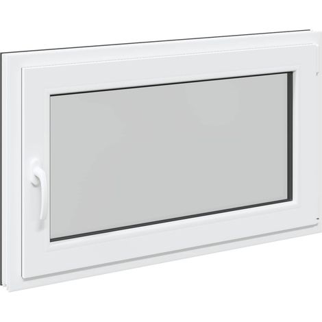 Ventana de sótano RISOR 100 x 70 cm PVC y vidrio Gris antracita vidaXL