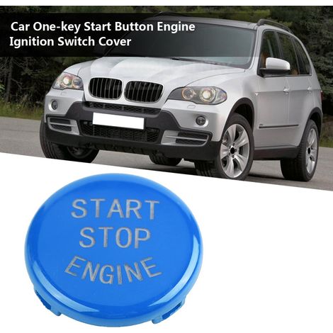 BMW E Motorstartknopf-Schutzhülle Blau, Zündschalterabdeckung für BMW E-Serie (1/5)