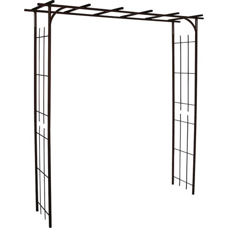 Arche Pergola tube carré 20 187x40x198 cm noir charbon