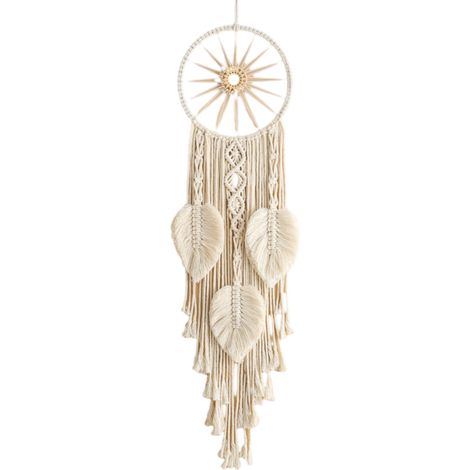 Attrape-rêves pour chambre d'adulte, style bohème, grande décoration murale en macramé. (1/5)