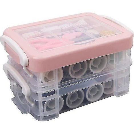 Coffret Aiguilles Et Fils - 30 Pièces - Polyester 100 % - Pour Machine À Coudre Domestique - 12,8 x 9,3 x 7,5 cm (1/4)