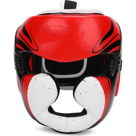 Casque de Boxe Rouge pour Arts Martiaux Mixtes, Combat Libre et Muay Thai (1/5)