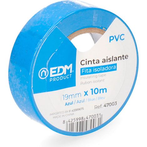 Ruban isolant, 10m x 19mm, bleu 47003