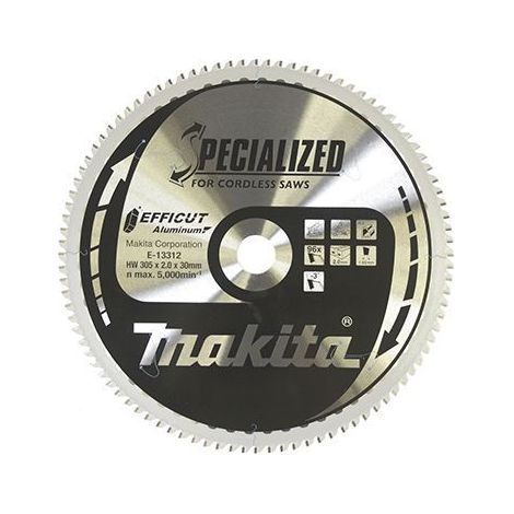 Makita E-13312 Efficut Lama TCT per troncatrici 305x30 mm per alluminio