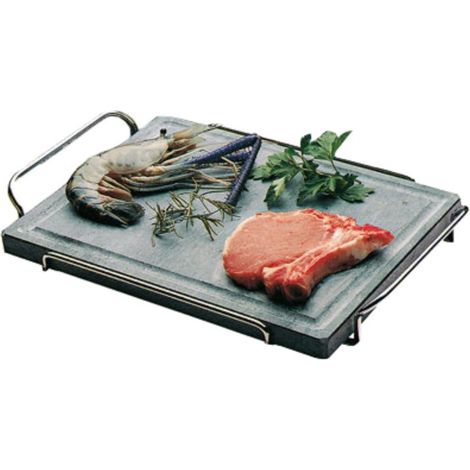 Naturstein Seifenteller mit Klappstütze Ompagrill DS40 - 50 SP 50x40 cm