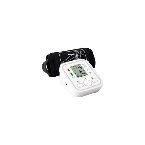 Monitor de presión arterial con brazalete para el brazo - Monitor de frecuencia cardíaca e hipertensión para uso doméstico - Monitor de presión arterial con pantalla LCD (1/5)